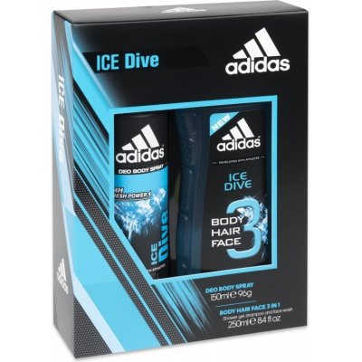 Adidas Ice Dive deospray 150 ml + sprchový gel 250 ml dárková sada – Zbozi.Blesk.cz