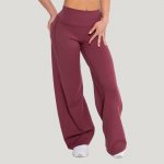 GymBeam Dámské kalhoty Straight Flow Wine – Zboží Mobilmania
