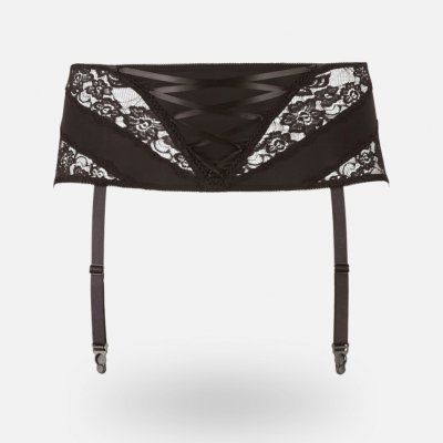 Cottelli Curves Široký podvazkový pás zdobený krajkou – Zboží Mobilmania