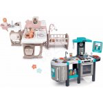 Smoby Set kuchynka elektronická Tefal French Touch Bubble s magickým bublaním+opatrovateľské centrum pre bábiku Baby Nurse 311206-2 – Zboží Mobilmania