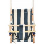 Greatstore houpačka pro batolata s bezpečnostním pásem bavlna dřevo modrá – Zboží Dáma