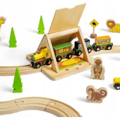 Bigjigs Rail Vlak Safari stan – Zboží Dáma