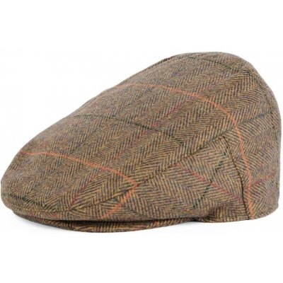 Barbour Wilkin Flat Cap Olive/Orange/Red