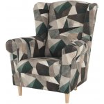 Kondela Charlot látka hnědozelená vzor – Zboží Dáma