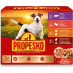 Propesko Adult kuřecí/jehněčí krůta králík s mrkví 12 x 100 g – Sleviste.cz