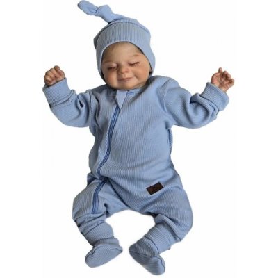 Kojenecký rostoucí overal čepička capáčky modrá – Zboží Dáma