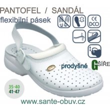 Santé GF/516P pant/sandál perforovaný bílá