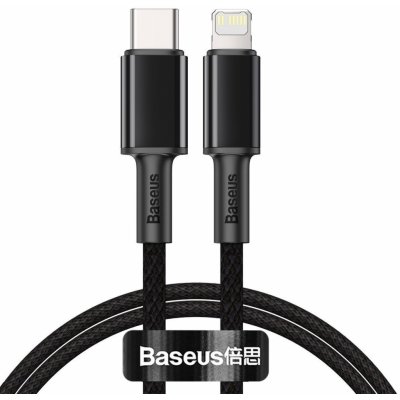 Baseus CATLGD-A01 Vysoce a Hustě Pletený Type-C na Lightning, PD, 20W, 2m, černý – Zboží Mobilmania