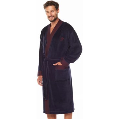 L&L pánský župan Royal dark blue modrá tmavá – Zboží Dáma