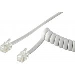 Lynx CZ TCK-02-WH telefonní, kroucený, 2xRJ10 4p4c, 2m, bílý – Zboží Živě