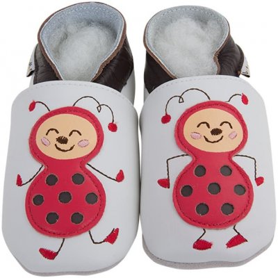 Lait et Miel Kožené capáčky s beruškou Bílá – Zbozi.Blesk.cz