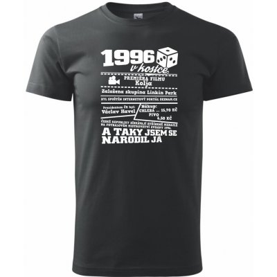 1996 v kostce Klasické pánské triko černá