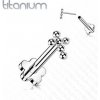 Piercing Šperky4U Push In piercing do brady ucha titan TIT1174-1206