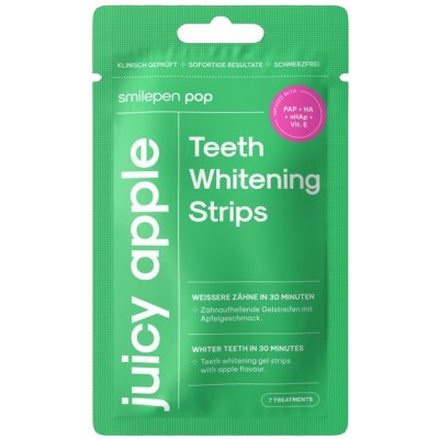 Smilepen Pop Juicy Apple Whitening Strips sada bělicích pásek na zuby 7 x 2 ks – Zbozi.Blesk.cz