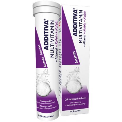 Additiva Multivitamín + minerál ananas 20 šumivých tablet – Hledejceny.cz