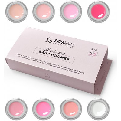 Expa nails expanails uv gel babyboomer zkušební sada 8 x 5 g – Zboží Mobilmania