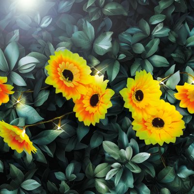 Garden of Eden Solární světelný řetěz se slunečnicemi, 20 teplých bílých LED – Hledejceny.cz