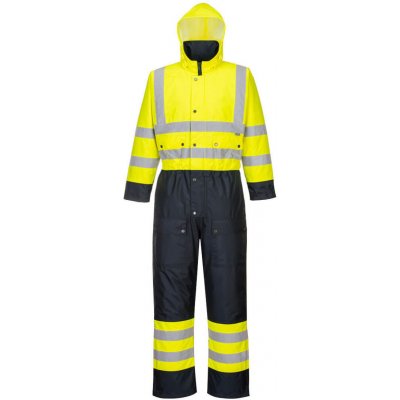 Portwest Kombinéza Contrast S485 Hi-Vis zateplená nepromokavá POR-S485YNR Žluto-navy – Zboží Mobilmania