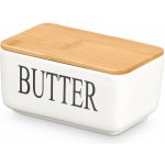 Kinvara Keramická máslenka s nápisem BUTTER, 10 x 16,5 x 8,5 cm, bílá bílá – Hledejceny.cz