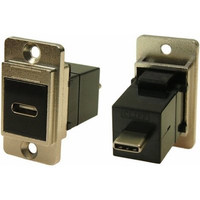 CLIFF Spojka DUALSLIM USB C zásuvka-zepředu,USB C zástrčka-zezadu – Sleviste.cz
