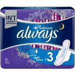 Always Platinum Ultra Night hygienické vložky s křidélky 6 ks – Zboží Dáma