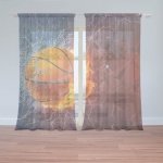 Sablio Záclony Basketbalový míč: 2ks 150x250cm – Hledejceny.cz