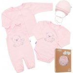 New Baby Kojenecká soupravička do porodnice Sweet Bear růžová – Zbozi.Blesk.cz