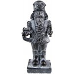 Clayre & Eef Šedá antik dekorace Louskáček s věnečkem - 9*6*21 cm – Hledejceny.cz