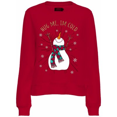 Only Dámský svetr ONLYDA Regular Fit 15270956 Urban Red SNOWMAN – Zboží Dáma