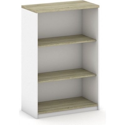 Mirelli, Kancelářský regál 800 x 400 x 1200 mm, bílá/dub sonoma – Sleviste.cz