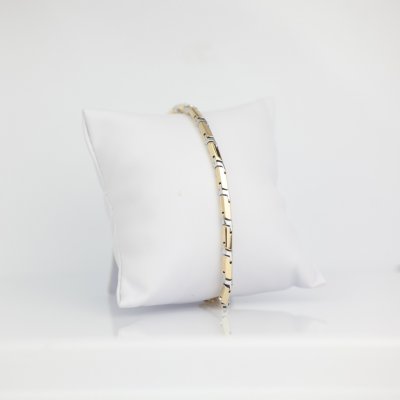 Lillian Vassago Exkluzivní článkový náramek v kombinovaném zlatě LLV31-GB123YW – Zboží Dáma