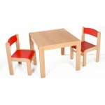 Hajdalánek Dětský stolek Lucas + židličky Luca červená / červená – Zboží Dáma