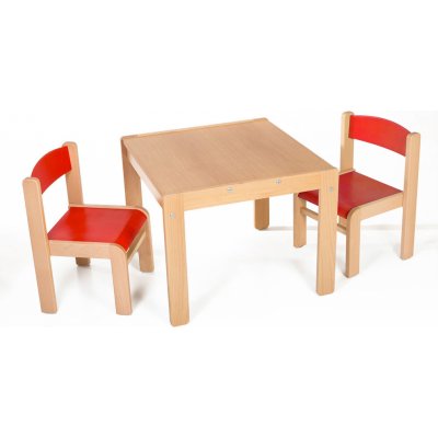 Hajdalánek Dětský stolek Lucas + židličky Luca červená / červená – Zboží Dáma