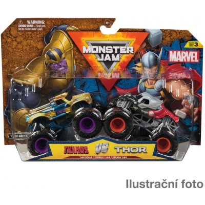 MONSTER JAM Spin Master sběratelský kovový model auta Monster TruckMarvelset 2 modelůassort1:64 – Sleviste.cz