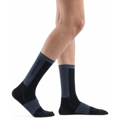 Icebreaker Wmns Merino Run+ Ultralight Crew Black/Graphite – Zboží Dáma