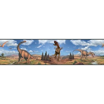 RoomMates Samolepící bordury - obrázky Dinosauři 12,8cm x 457cm