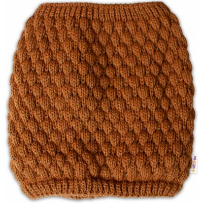 Baby Nellys pletený nákrčník/komínek hnědá – Zboží Mobilmania