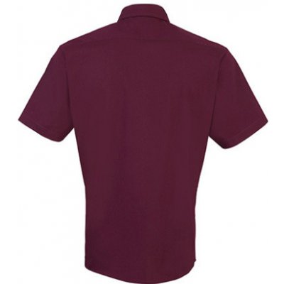Premier Workwear pánská košile s krátkým rukávem PR202 aubergine