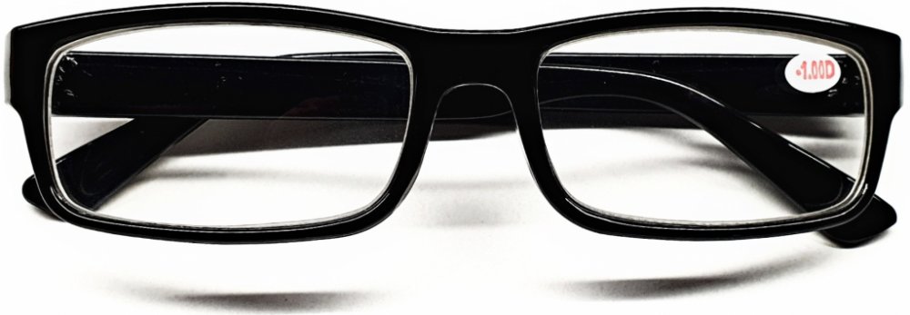 Dioptrické brýle MUROGLASS na dálku MÍNUSOVÉ, černé plastové rámečky –  Zboží Dáma