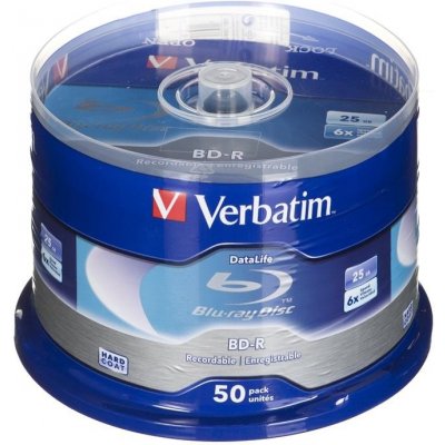 Verbatim BD-R 25GB 6x,spindle, 50ks (43838) – Hledejceny.cz
