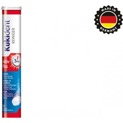 Kukident Tablety na čištění zubních protéz Aktiv Plus 33 ks – Zboží Mobilmania