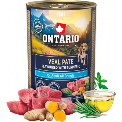 Ontario Adult telecí pate s příchutí kurkumy 400 g – Hledejceny.cz