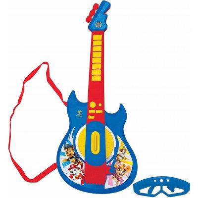 LEXIBOOK Tlapková patrola Elektronická kytara s mikrofonem brýlemi zvukovými a světelnými efekty