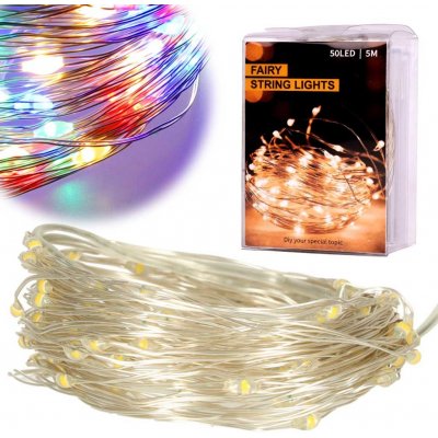 KIK KX5254_2 Dekorativní drátěná svítidla LED 5m 50LED multicolour – Sleviste.cz