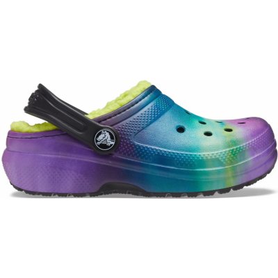 Crocs Classic Lined zelená fialová – Zboží Mobilmania