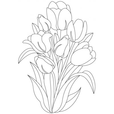 Pískohraní s.r.o. Šablona Tulipány 297 x 420 mm – Zboží Dáma