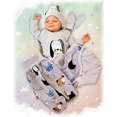 Kojenecká 6D souprava Animals šedá – Zboží Dáma