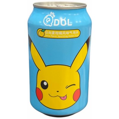 QDol Pokemon Pikachu Sparkling Water Drink Citrus 330 ml