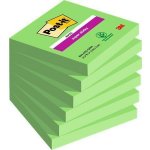 3M POSTIT Samolepicí bloček Super Sticky, zelená, 76 x 76 mm, 6x 90 listů, 3M POSTIT 7100263204 ,balení 540 ks – Hledejceny.cz