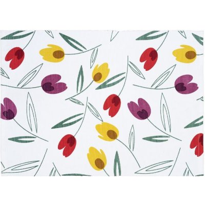SCANquilt prostírání Muri tulipány bílopestrá 30x45cm – Hledejceny.cz